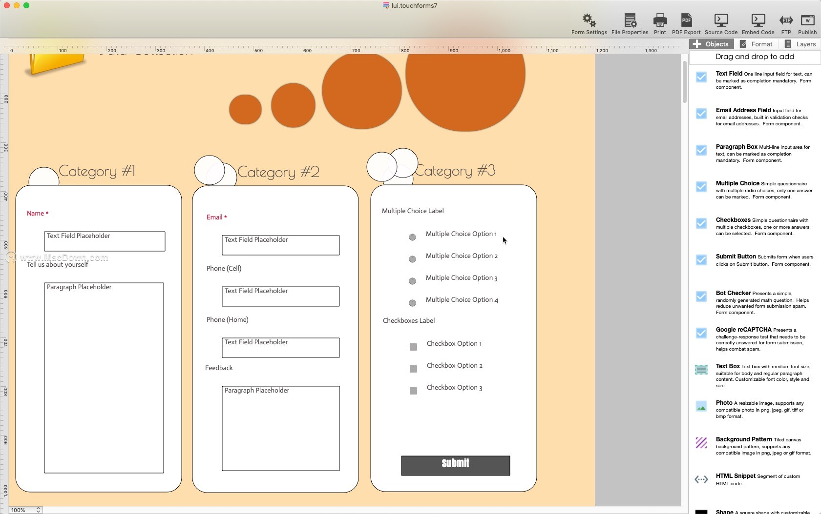 touch forms pro 7 for mac web窗体创建器