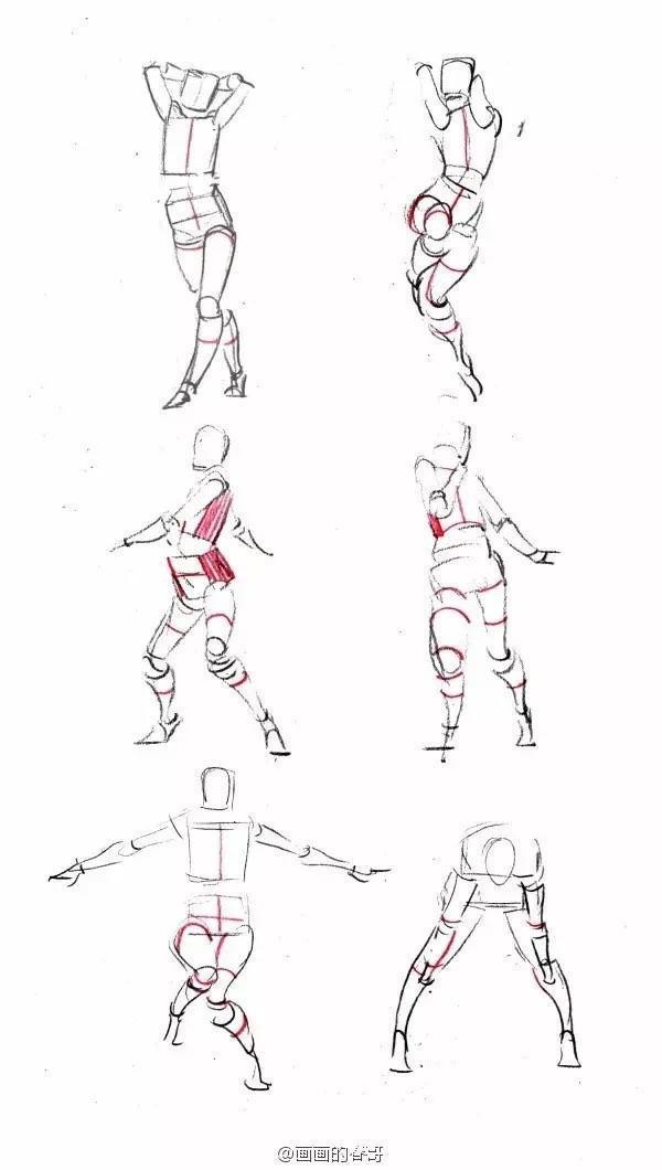 人物动作体态方块分解