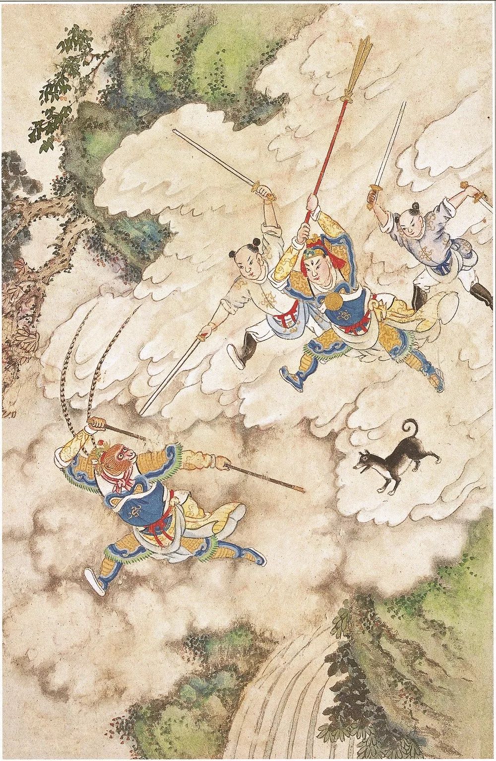 《彩绘西游记》是典型的古典小说绣像插图手法,共计300幅,工笔彩绘
