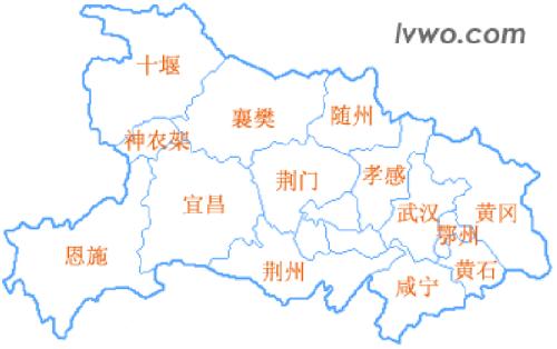 州,分别是武汉市,黄石市,十堰市,宜昌市,襄阳市,鄂州市,荆门市,孝感市