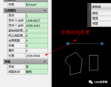 适用:测量闭合对象的面积和长度.