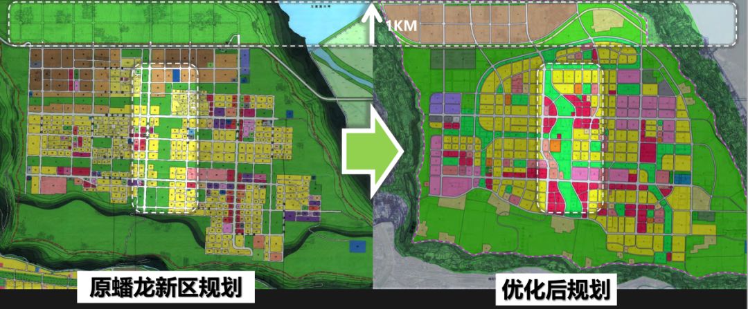 空间结构优化提升二城市设计意向构成了宝鸡蟠龙新城重要的对一山两