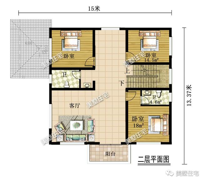 高层三房平面图
