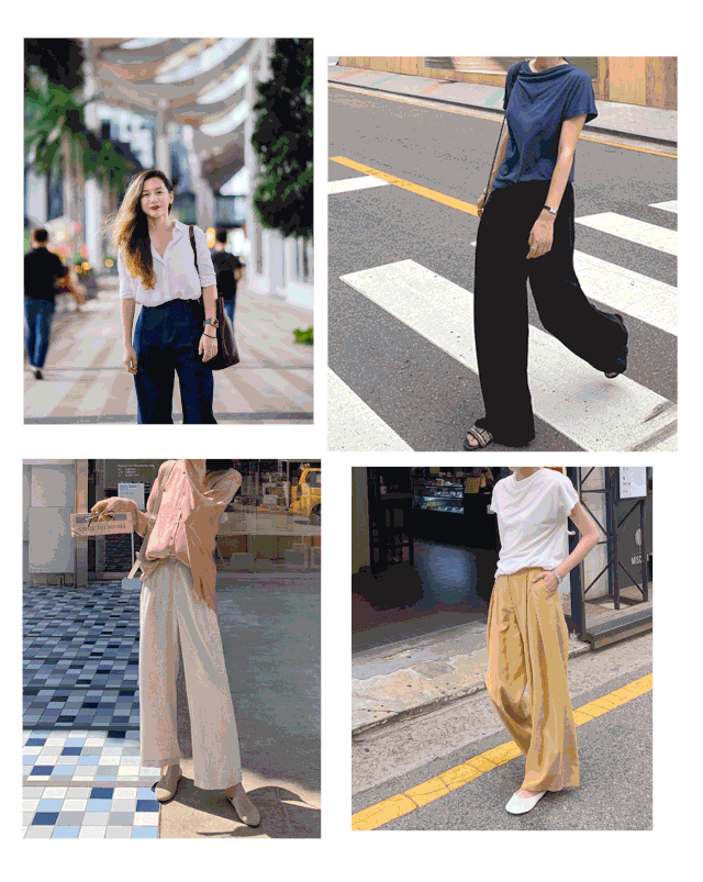 阔腿裤能不能穿好看,鞋子说了算