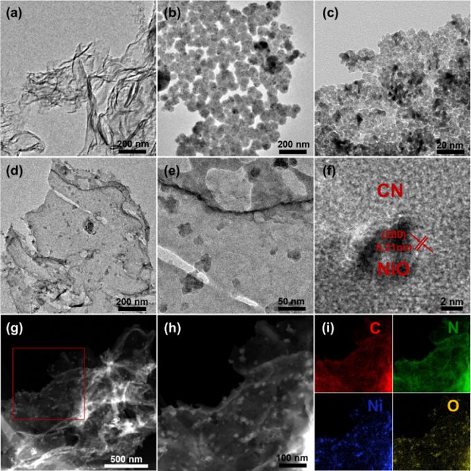 中南大学刘小鹤、张宁Adv. Funct. Mater. NiO纳米晶与gC3N4高导电性界面用于高效电催化析氧反应_过渡