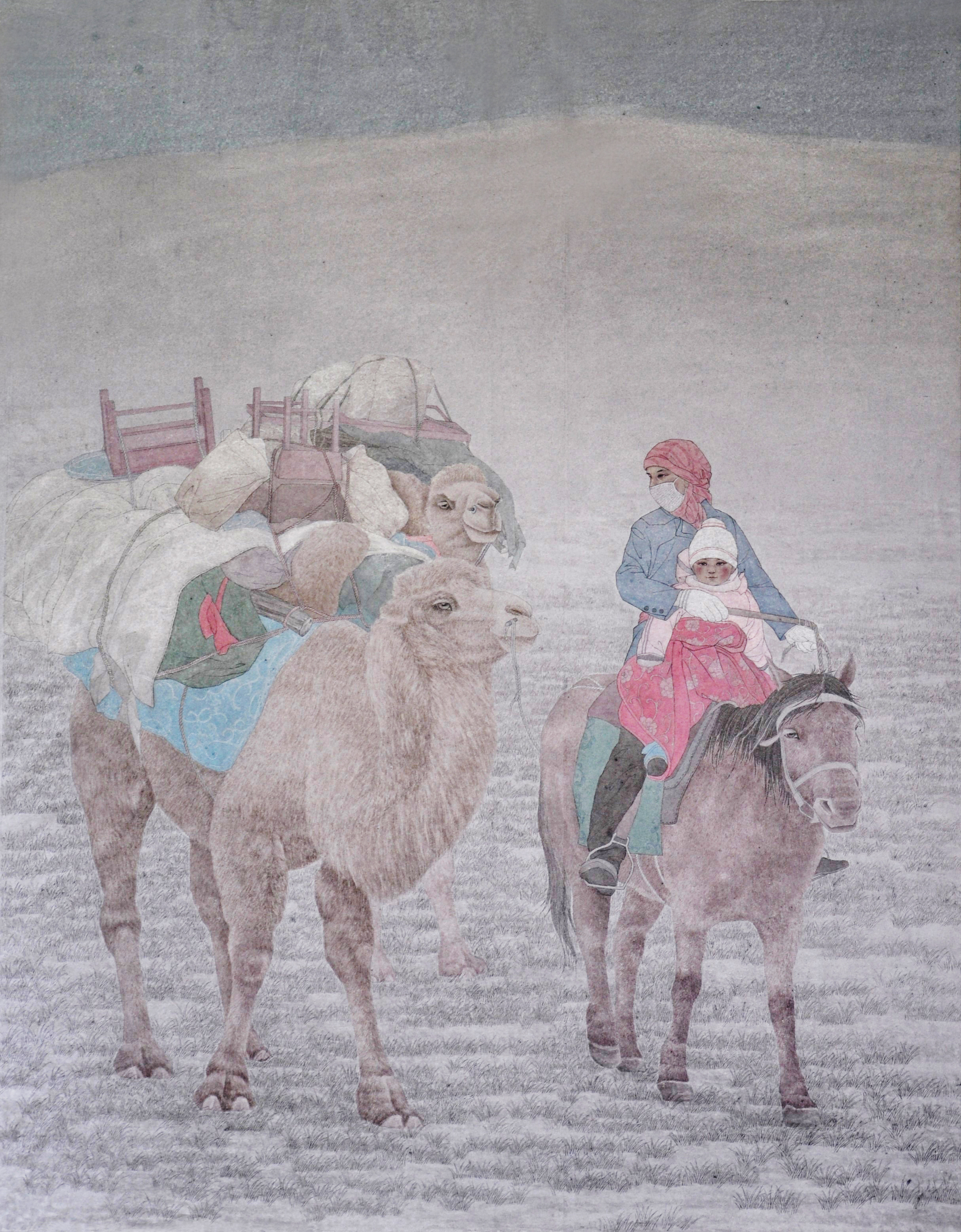 《期盼》2017"丝绸之路·翰墨通渭"第二届全国中国画展优秀作品