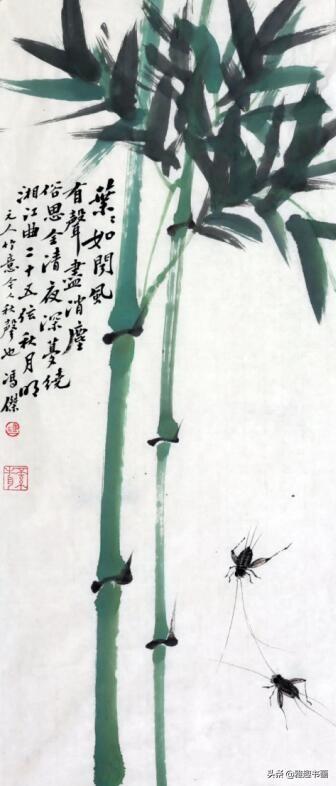 文人画家冯杰笔下的竹画:君当如竹,高风亮节,坚忍不拔