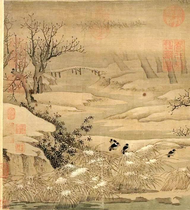北宋李成寒鸦图卷赏鉴