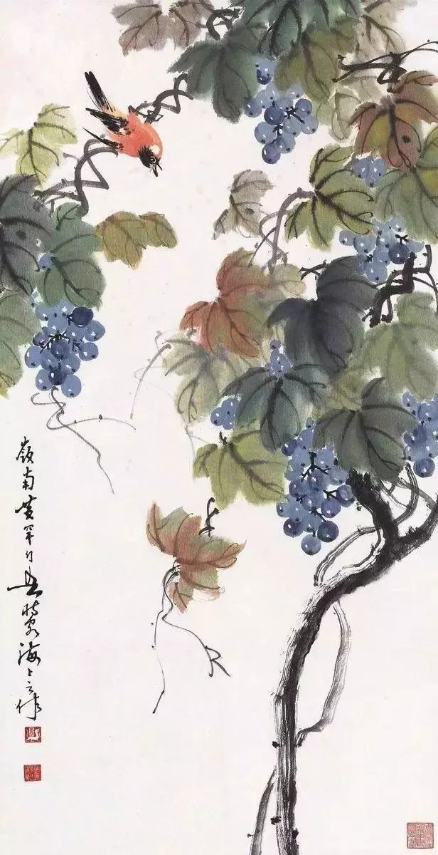 这四位国画名家笔下的葡萄——一串价值连城_王成喜