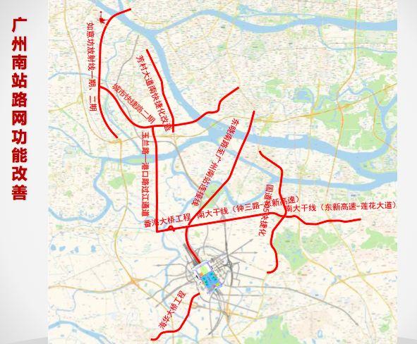 从南站外围的高速路将在2019年全部动工建设,届时, 从东晓南到南站10