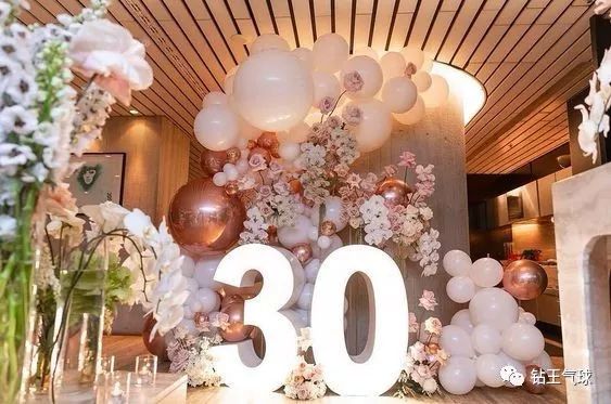 30岁生日气球布置