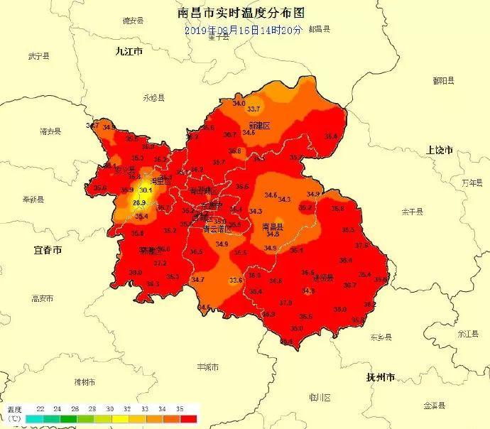 尤其南昌虽然被一场骤雨 中断了22天最长高温日数记录的挑战, 但昨天