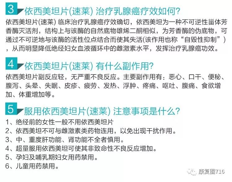 晚期乳腺癌的常用内分泌药物速莱依西美坦片