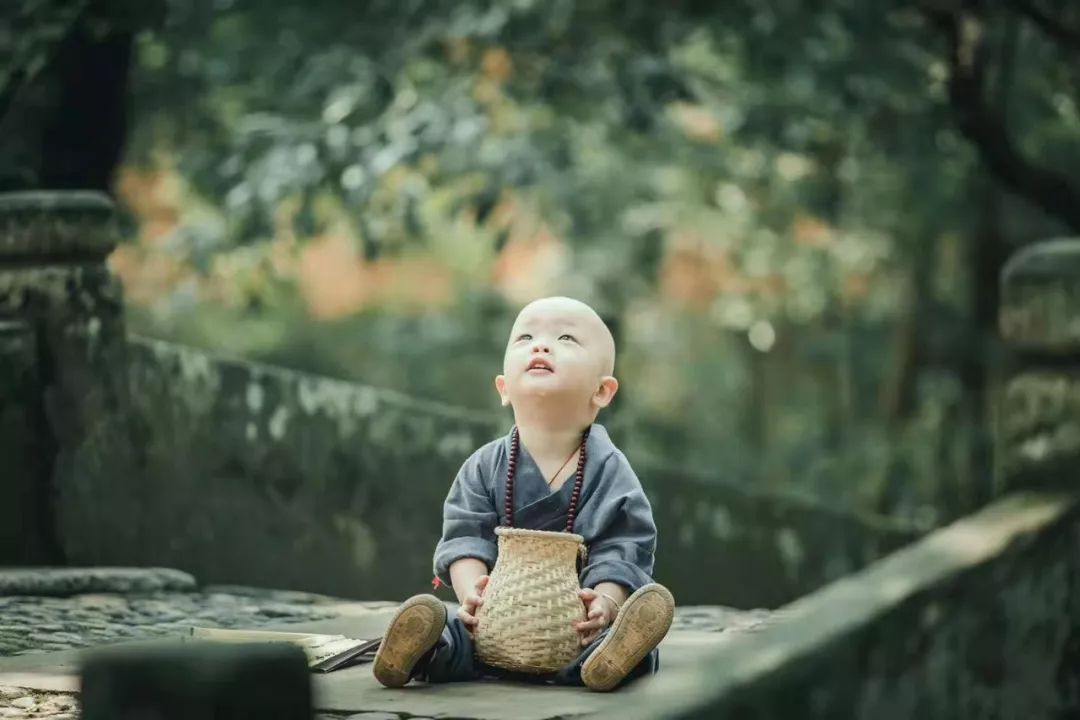 艳照国清寺有个年仅两岁的最萌小和尚简直萌化了