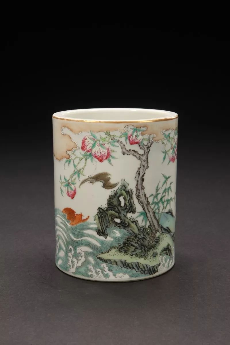 清朝皇帝用的瓷画笔筒，太漂亮啦！_搜狐网