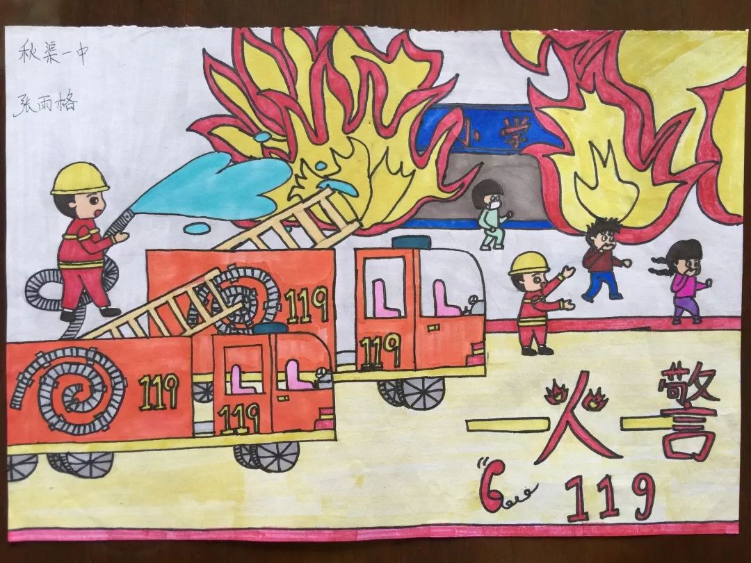 【我是小小消防员】第二届全国儿童消防作文绘画部分作品展示