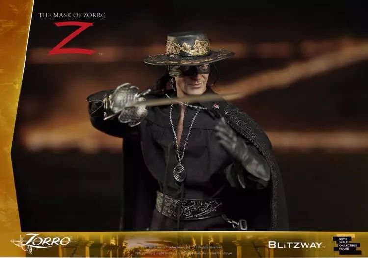 新品预定 blitzway 1/6佐罗的面具1998- zorro佐罗 双