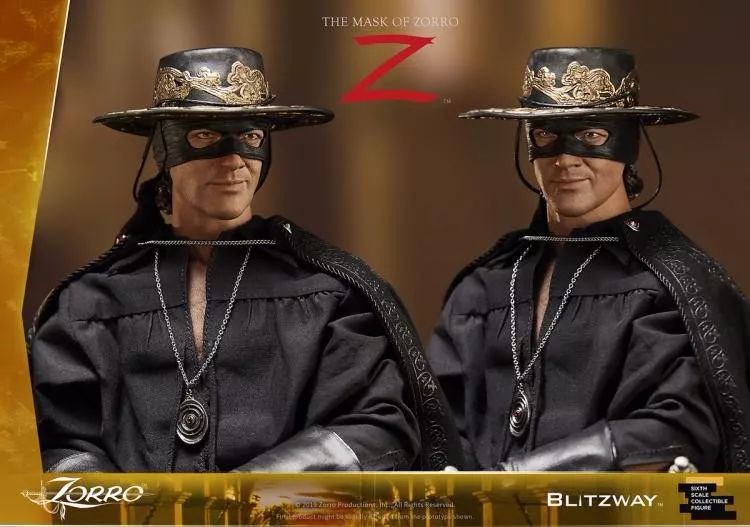 新品预定 blitzway 1/6佐罗的面具1998- zorro佐罗 双