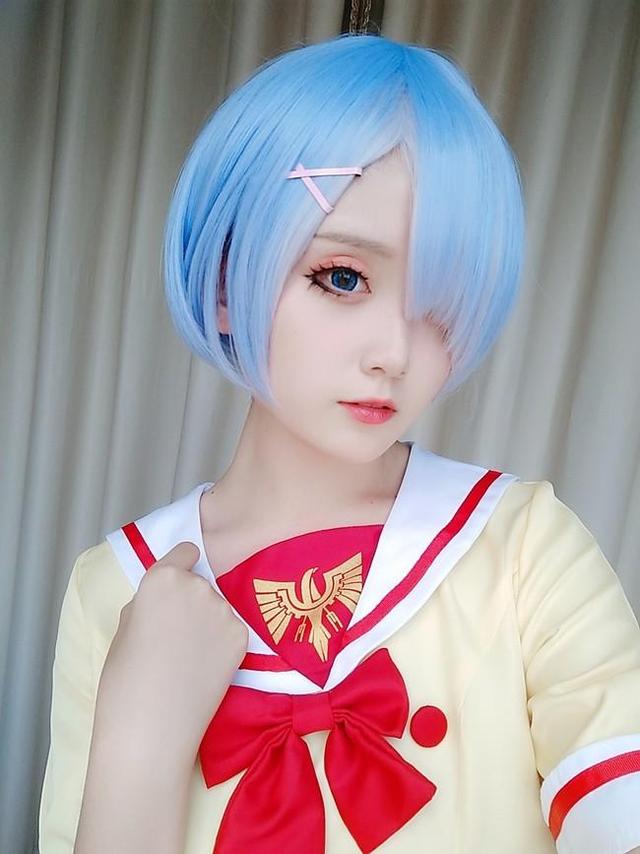 摄影:蕾姆cosplay,护士装的蕾姆敲可爱,你需要来一针