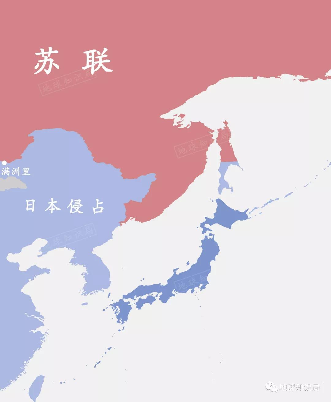 ▼ 在被日本侵略期间东北方向的对苏通道基本丧失,所以苏联的对华军事