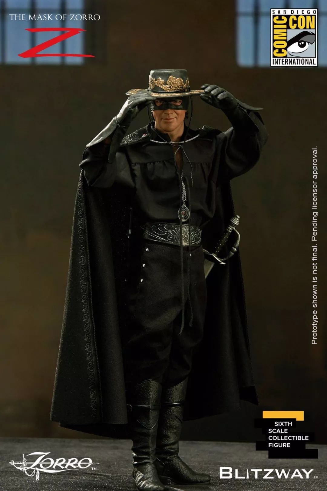 新品预定 blitzway 1/6佐罗的面具1998- zorro佐罗 双