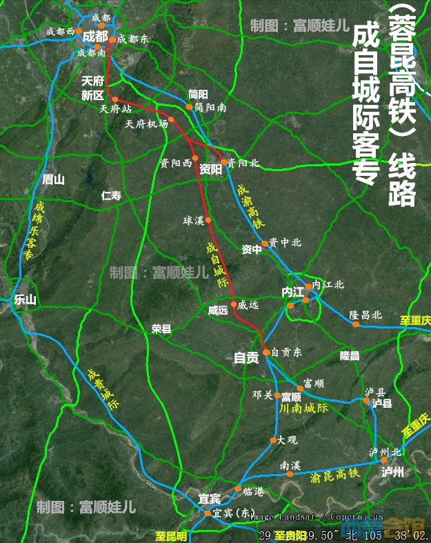 前有川南城际铁路 目前川南城际铁路自泸段已步入快车道,铁路大桥也