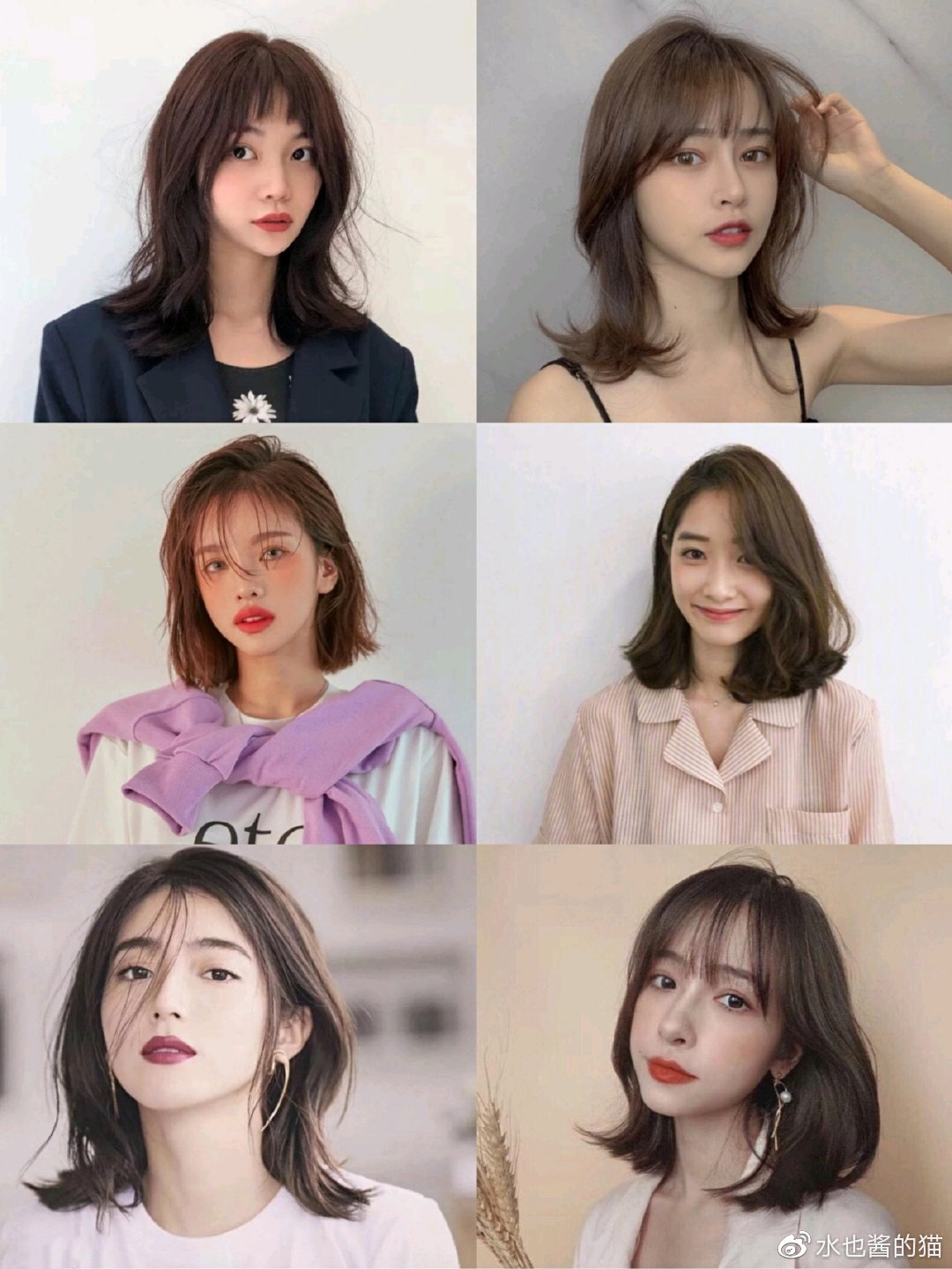 2019可盐可甜女生锁骨发发型显脸小短发