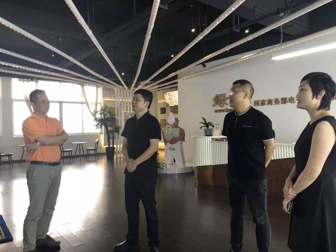 鹿城区南汇街道党工委书记詹强一行莅临绿森商城