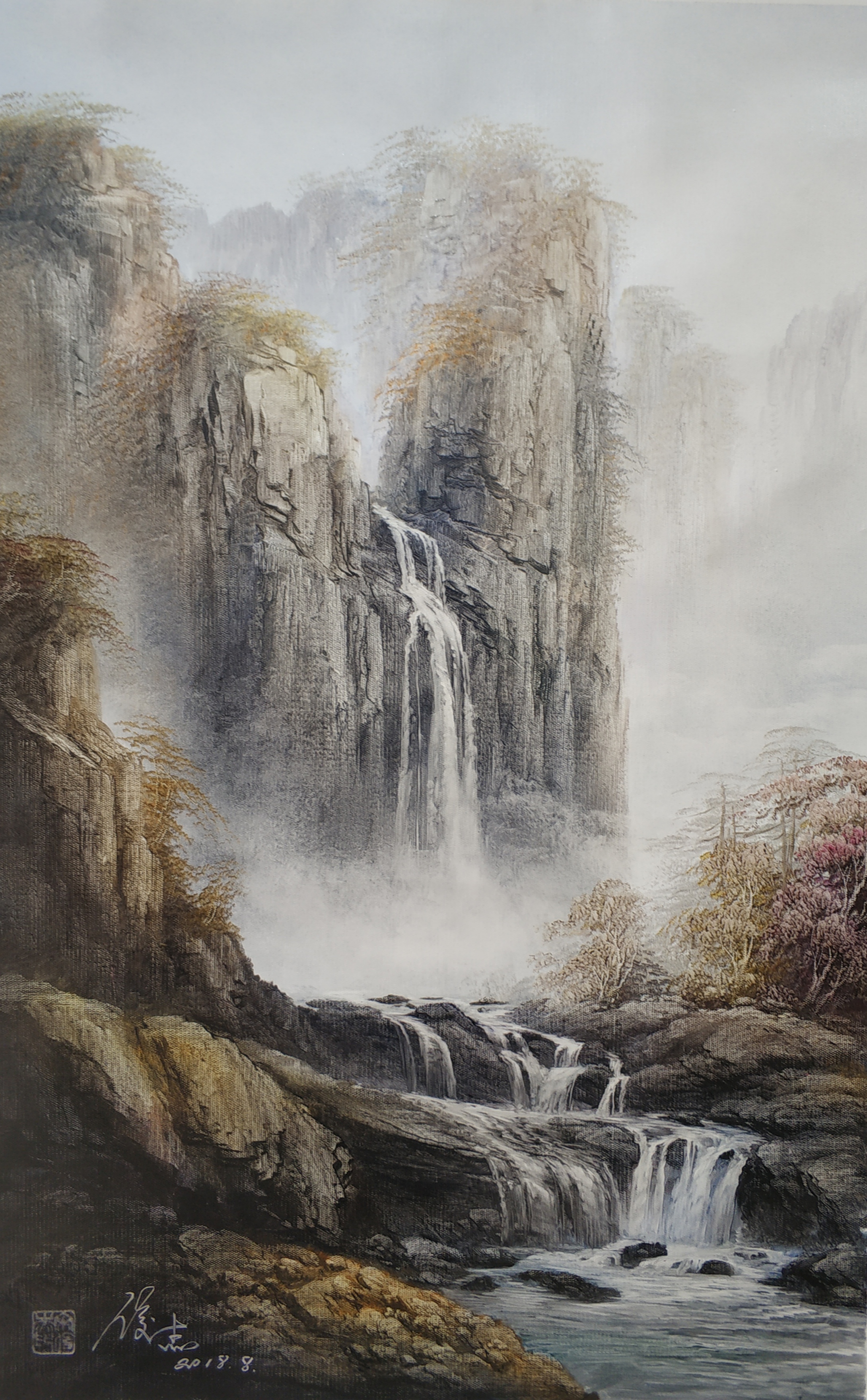 中国刀画之神奇的山水画