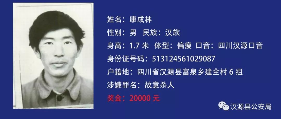 汉源县公安局发布通缉令,对20名在逃犯罪嫌疑人开出15