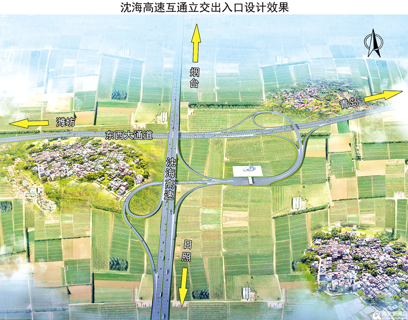青岛正式批复胶州东西大通道方案 设计效果图公布