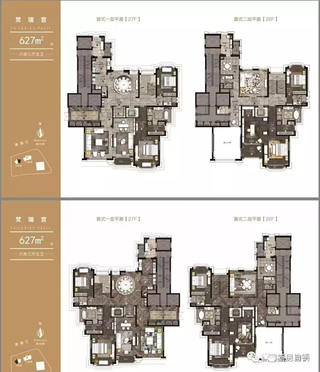 复式大平层户型图,超大跃层户型图,豪华复式户型图_文秘苑图库
