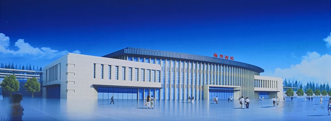 梅州高铁新动态梅州西站站前广场主体工程9月完工