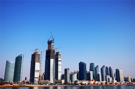 曾发现天津津塔等超高层建筑的张云华参建,原图纸为青岛海天中心t2别墅院二手房济南图片