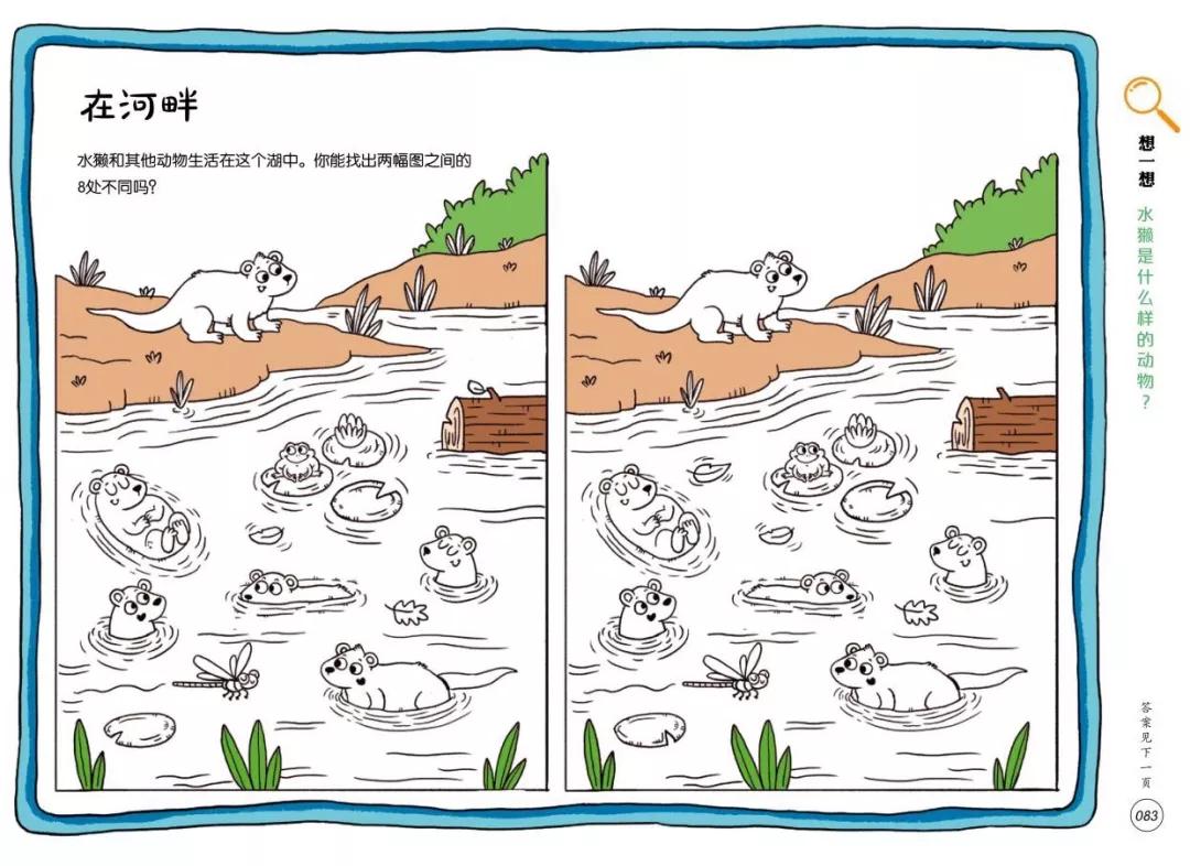 你能找出两幅图之前的8处不同吗?