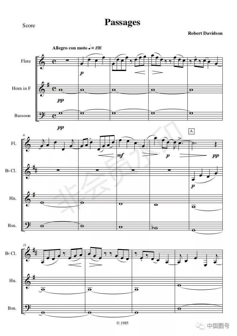 木管重奏曲谱_木管五重奏谱子(2)
