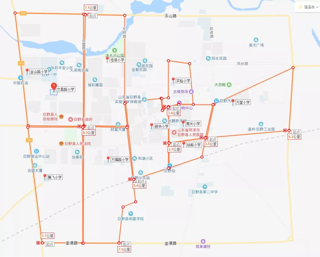 巨野小学的学区划分图出炉!你家归哪个学校?