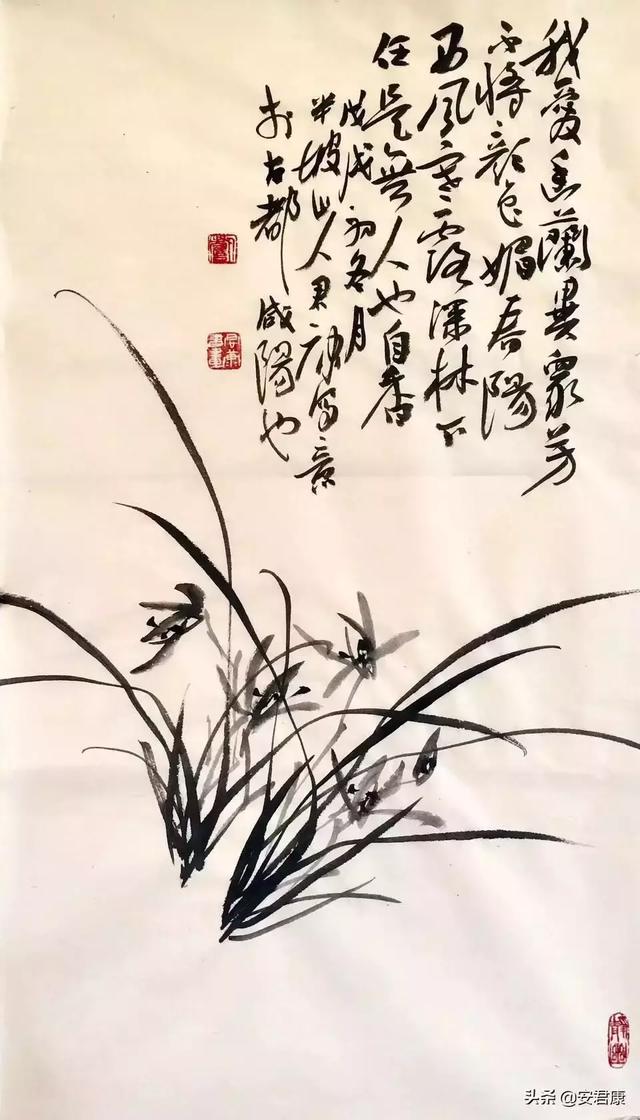 著名画家安君康写意兰草第一期学员作品欣赏!第二期开始招生了