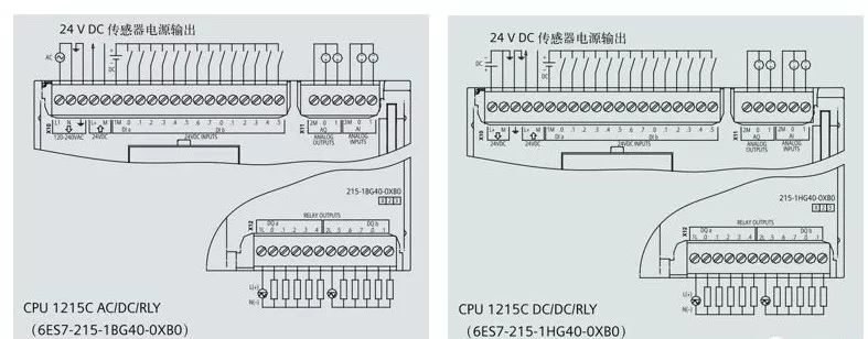 西门子s7-1200 plc硬件接线图