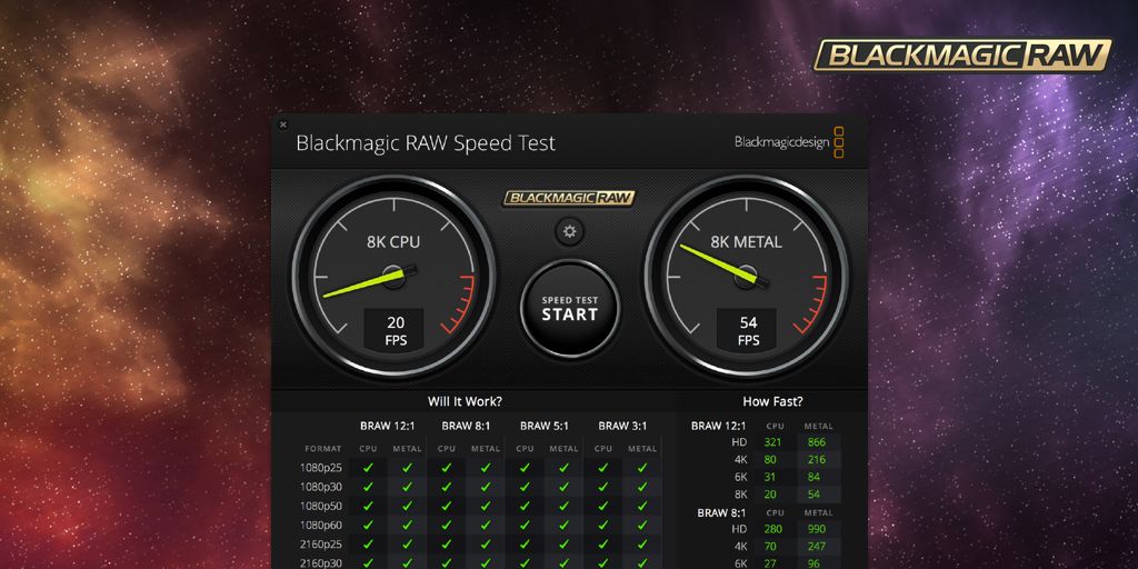 blackmagic disk speed test 2.2