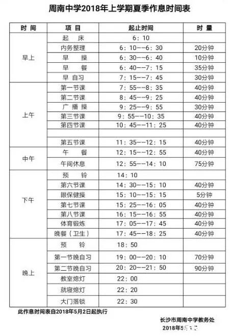 长沙各大名高作息时间表曝光!堪比"衡中",原来好成绩都是这样炼成的!