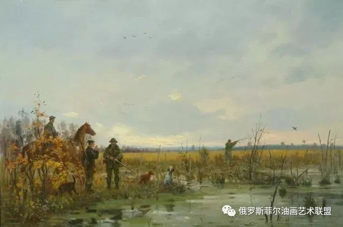 俄罗斯画家oleg leonov简约清爽风景油画,这构图美极了!