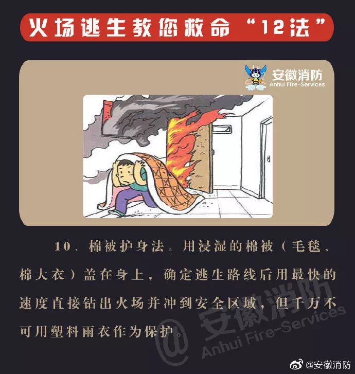 火场逃生教您救命"12法"