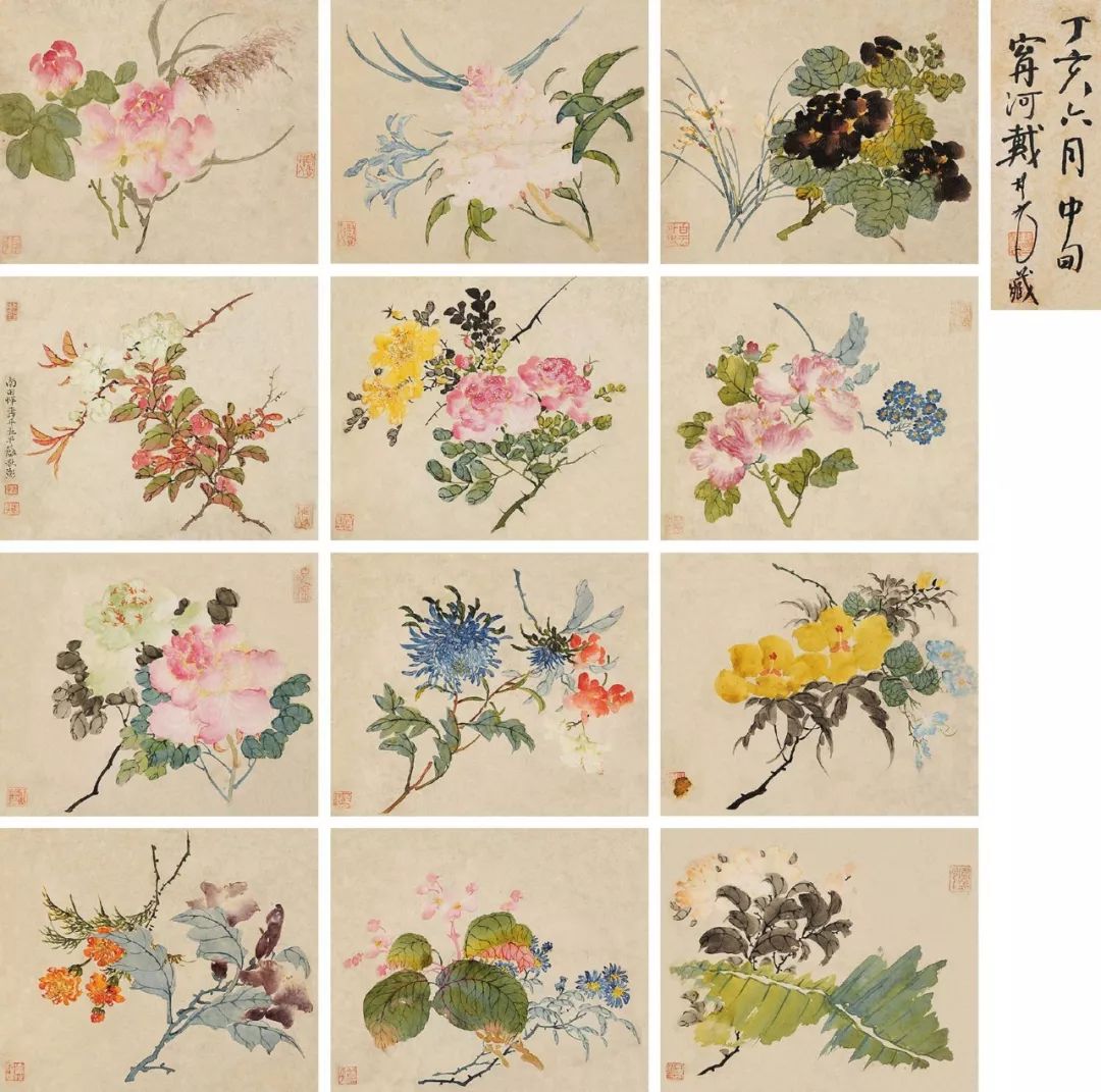 山水花卉圖 清惲壽平王翬花卉山水合冊冊水仙- 故宮