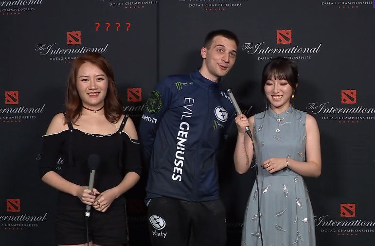 eg2:1击败secret后,小鸽子采访了自己的男朋友rtz.