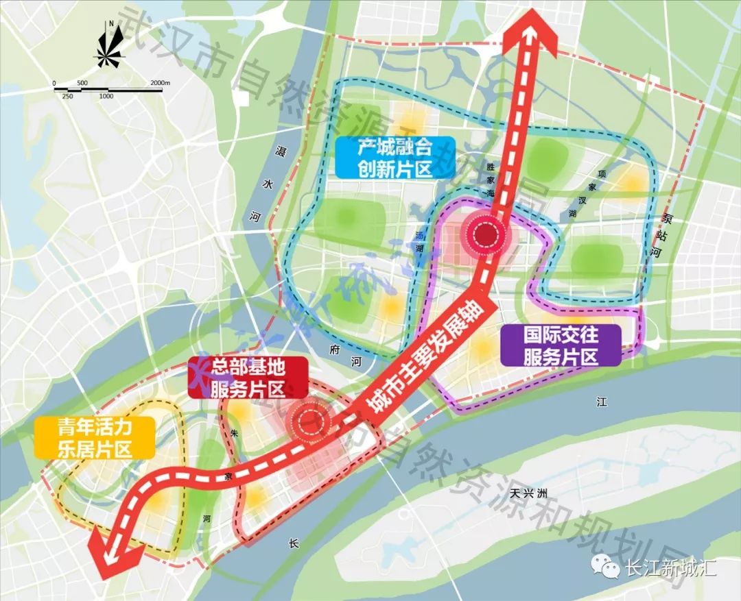 2,用地规划图根据上述规划:武湖江北铁路以外区域已经纳入长江新城