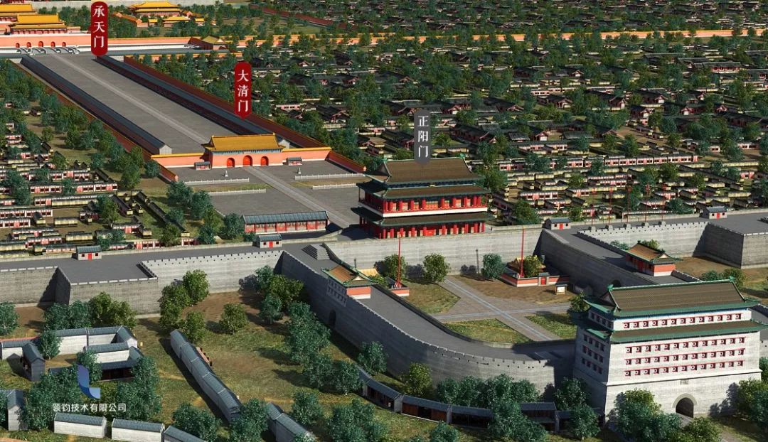 △乾隆京城全图(1750年)复原图 领钧技术有限公司供图 #北京城到底是