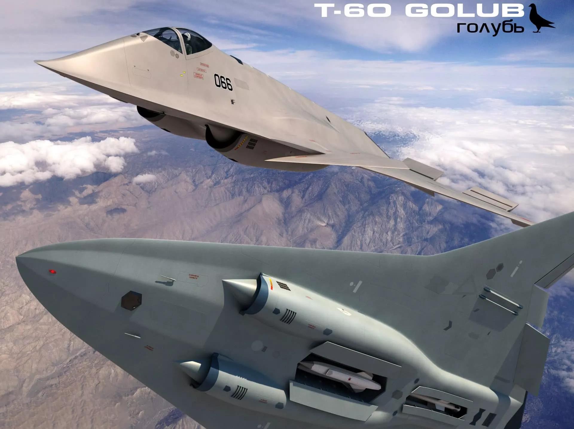 苏57性能不够，俄罗斯推出六代机T60，六代机应该长什么样？_战机