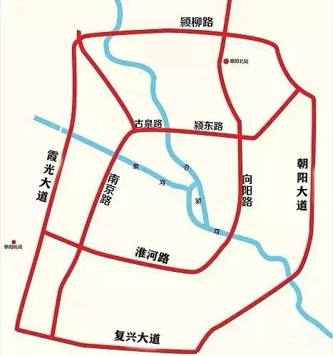 颍柳路从太和路还要继续向东北方向建设,中间修颍柳路过颍河桥,与规划