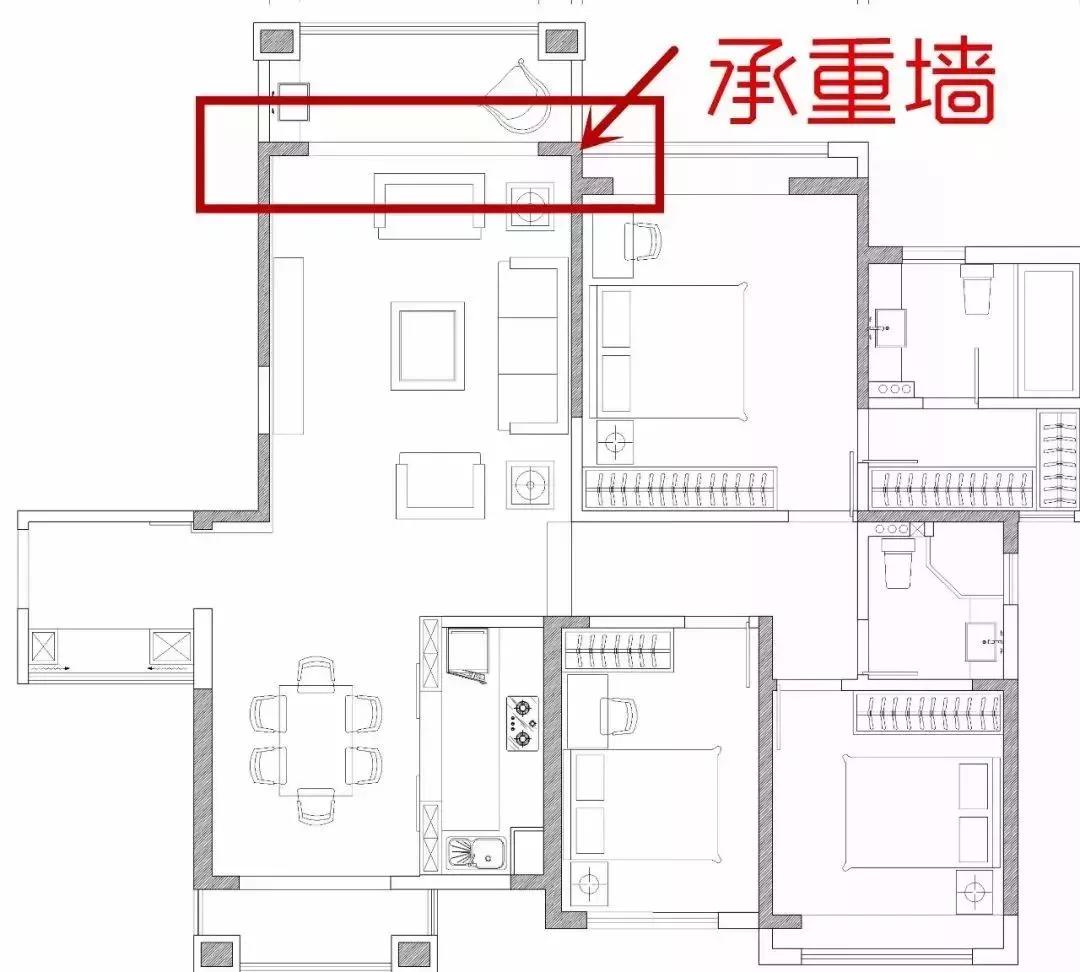 凸阳台和复合阳台:这种情况下阳台和之间的墙壁,几乎都是承重墙,是不